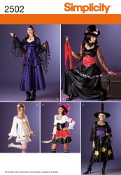 2502 GYPSY, VAMP TOPS, SKIRTS, CORSET, SCARF PATTERN 8-16